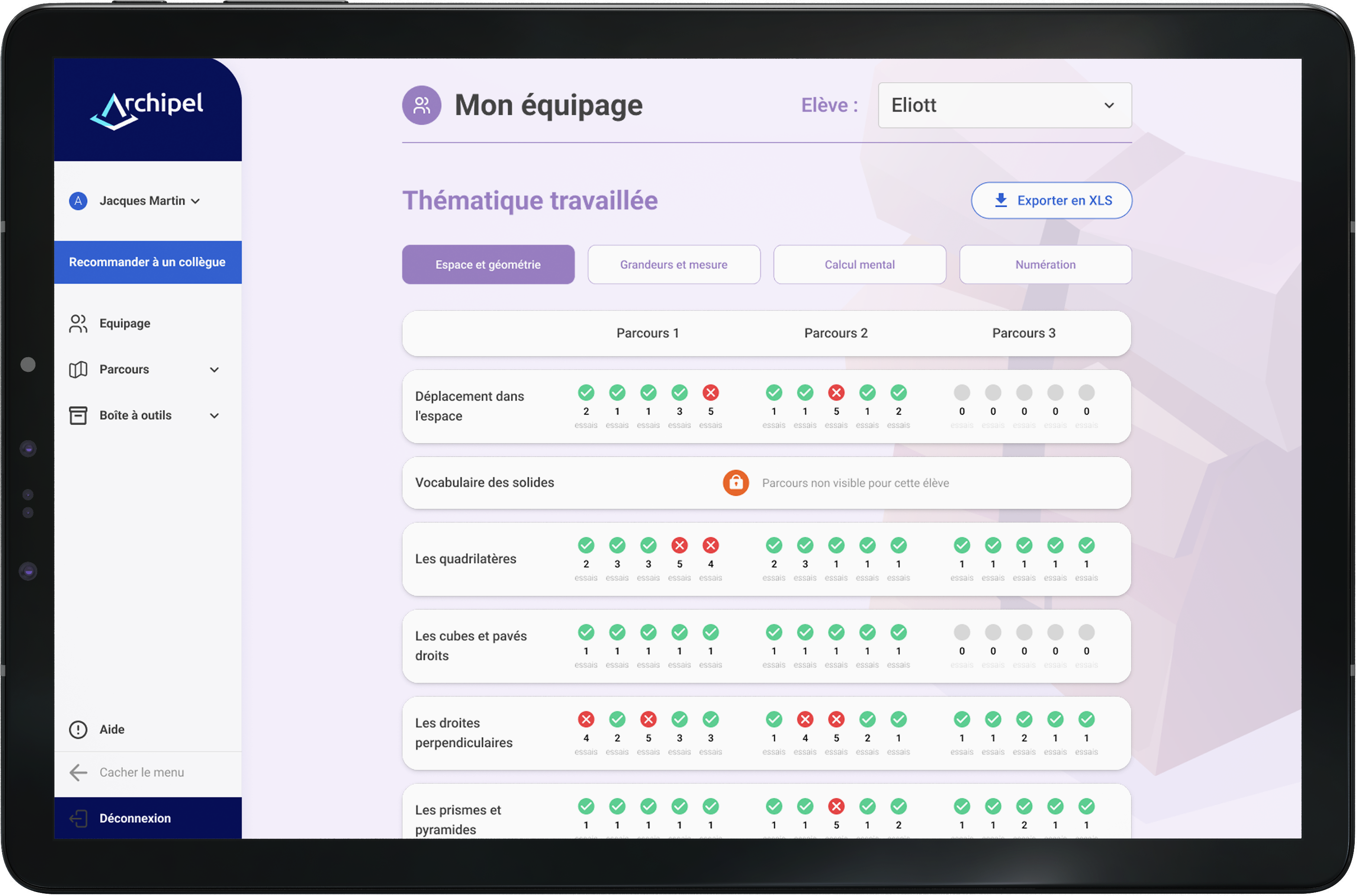 Mock plateforme V3 resultat